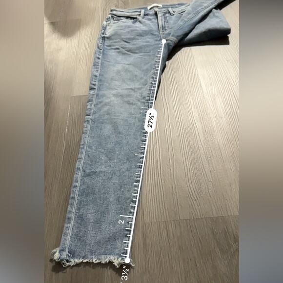 Loft Light Wash Mid Rise Distressed The Curvy Jegging Skinny Jeans Size 0/25 - Picture 12 of 12